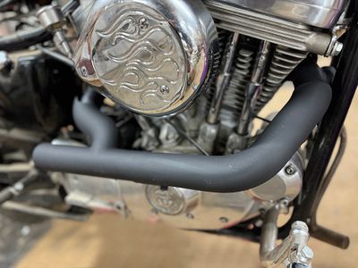 Avgasrör V-Twin 2:1 Siamese svart XL Sportster 86-03