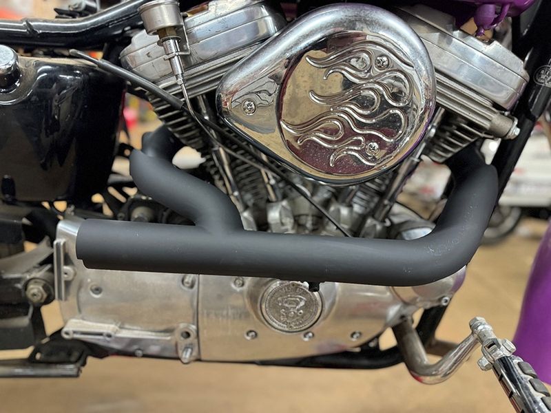 Avgasrör V-Twin 2:1 Siamese svart XL Sportster 86-03