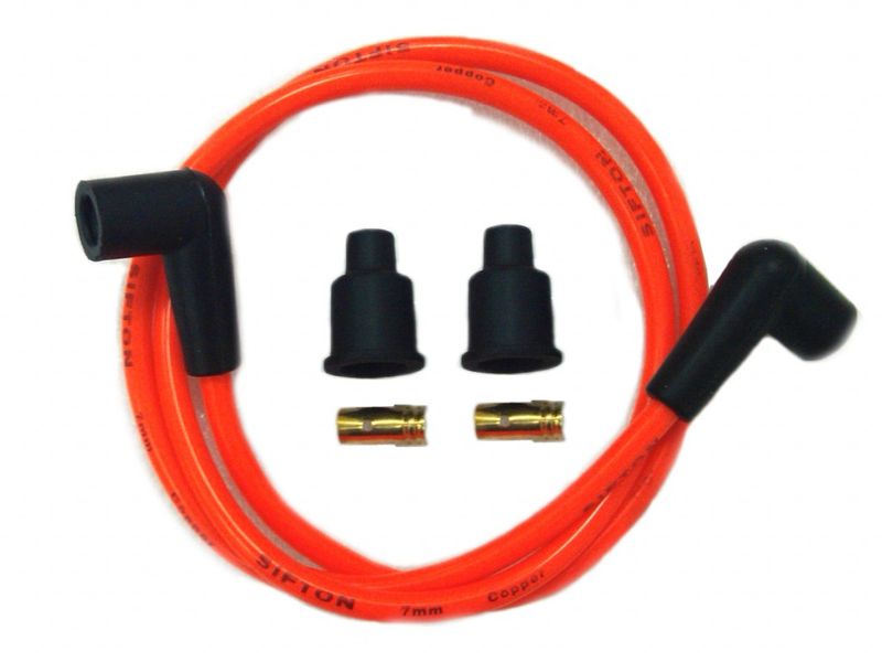 Kabelsats tändstift kopparkärna 7 mm orange