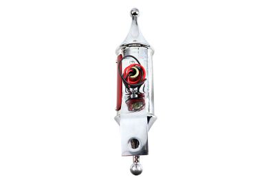 Baklykta V-Twin Finch Pawn krom rött glas
