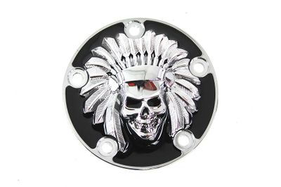 Tändningslock V-Twin Indian Skull svart Twin Cam