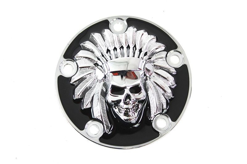 Tändningslock V-Twin Indian Skull svart Twin Cam
