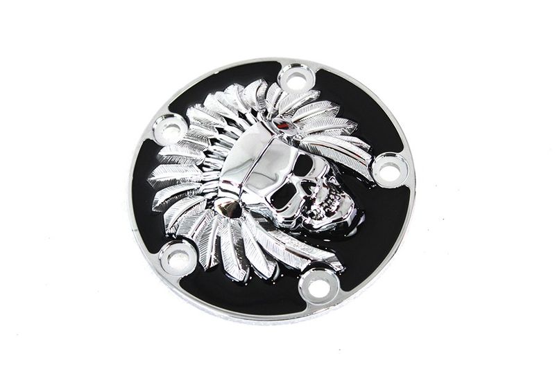 Tändningslock V-Twin Indian Skull svart Twin Cam