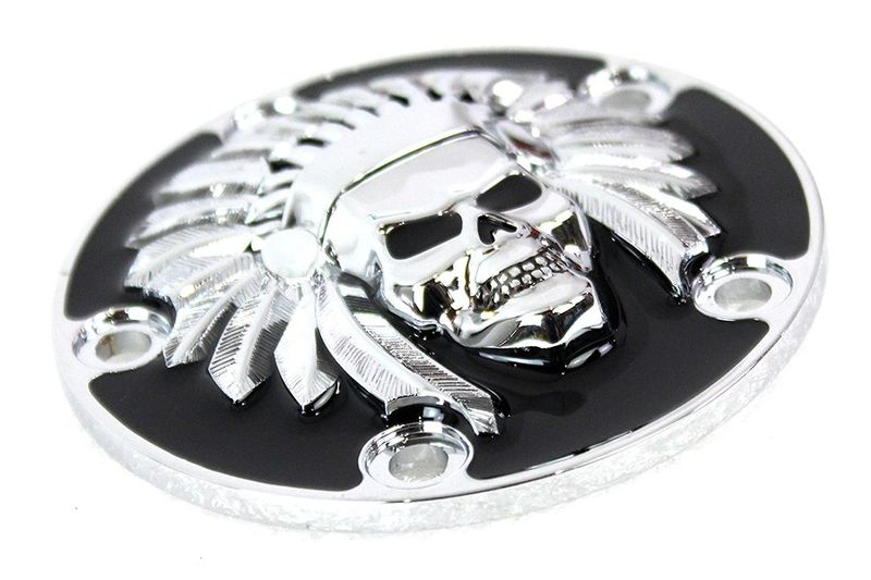 Tändningslock V-Twin Indian Skull svart Twin Cam
