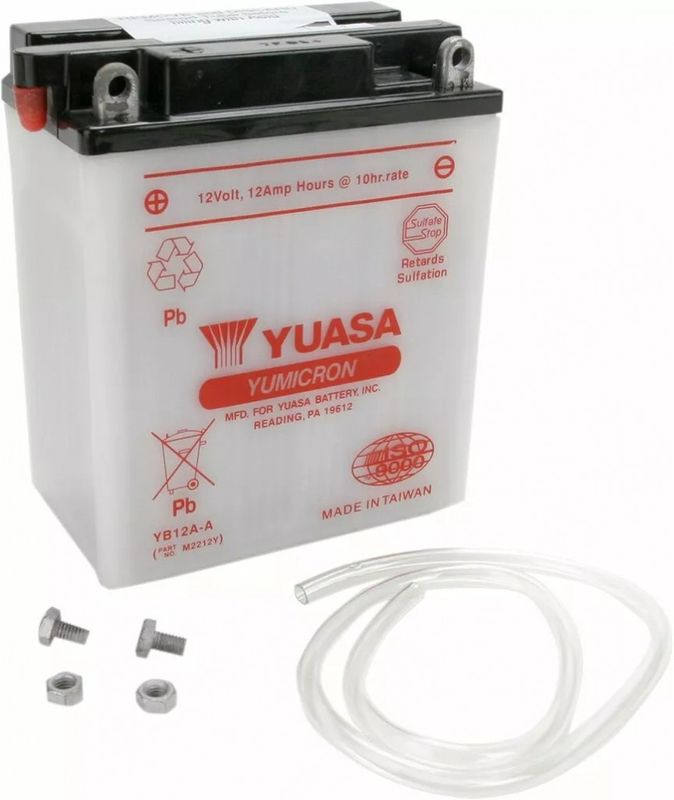 Batteri Yuasa Yumicron YB12A-A 12 V konventionellt 134,62 x 78,74 x 160,02 mm