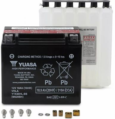 Batteri Yuasa YTX20HL-BS 12 V underhållsfritt 172,72 x 86 x 155 mm svart