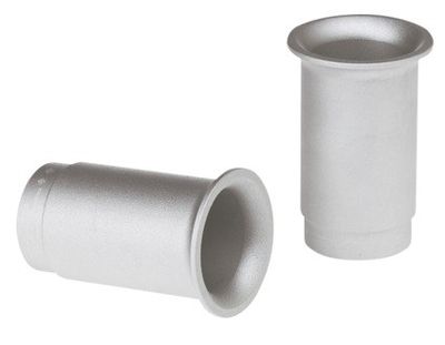 Ändkåpa avgasrör Biltwell Four Aces silver 1-3/4"
