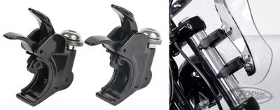 Monteringssats kåpa gaffelklämmor 39 mm svart 1/4 fairing