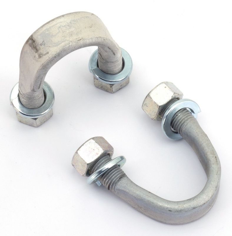 U-bolts with nuts, white plated (OEM 13051-38, 49177-38)