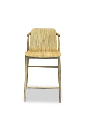 Serate Barstool oak wood light oil by says who
