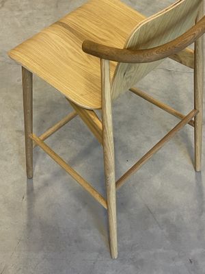 Serate Barstool oak wood light oil by says who