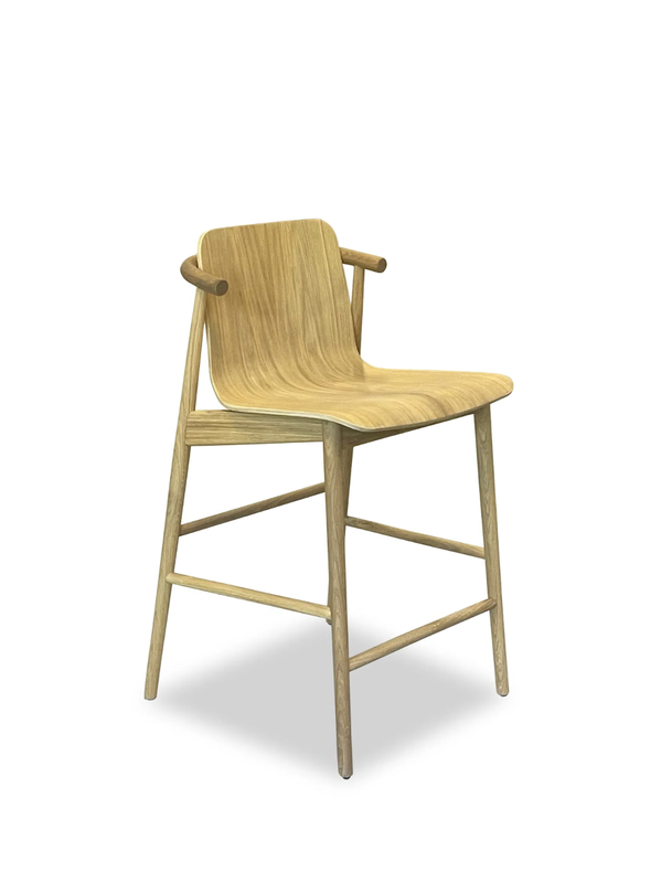 Serate Barstool oak wood light oil by says who