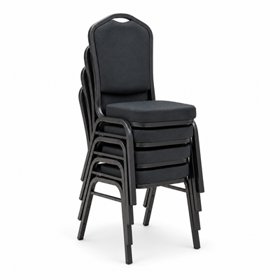 Everest Svart – Stapelbar konferensstol.