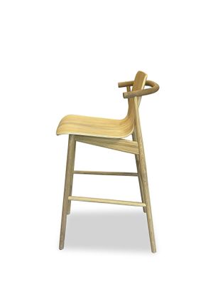 Serate Barstool oak wood light oil by says who