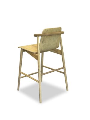 Serate Barstool oak wood light oil by says who
