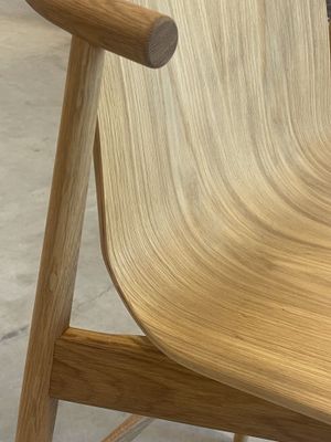 Serate Barstool oak wood light oil by says who