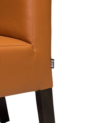 Almeria Stol Slim cognacsfärgat konstläder