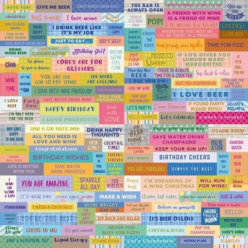 Crafter's Companion - 12 x 12 Paper Pad - All Occasion Patterns and Sentiments