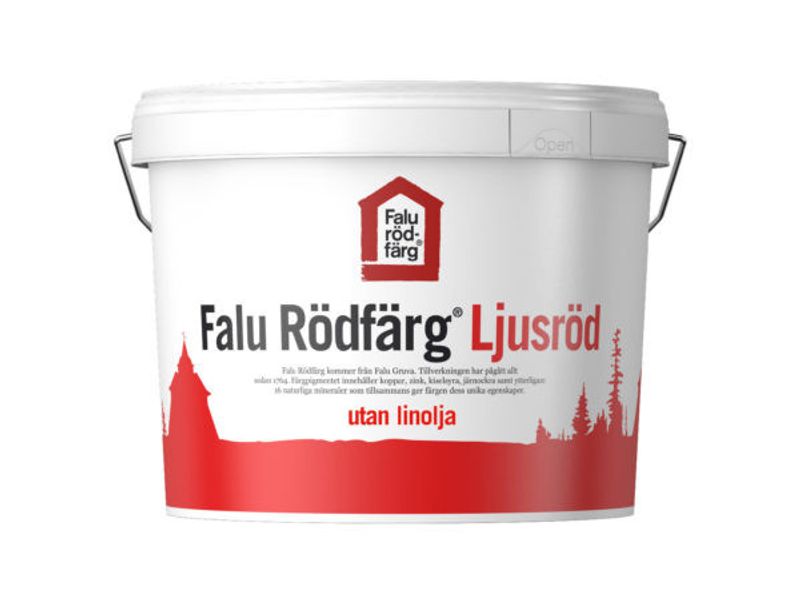 Falu Rödfärg Ljusröd Utan Linolja 10L