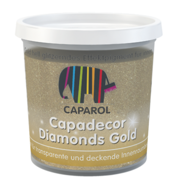 Glitterpigment Diamonds Silver / Guld Capadecor  Caparol 75G