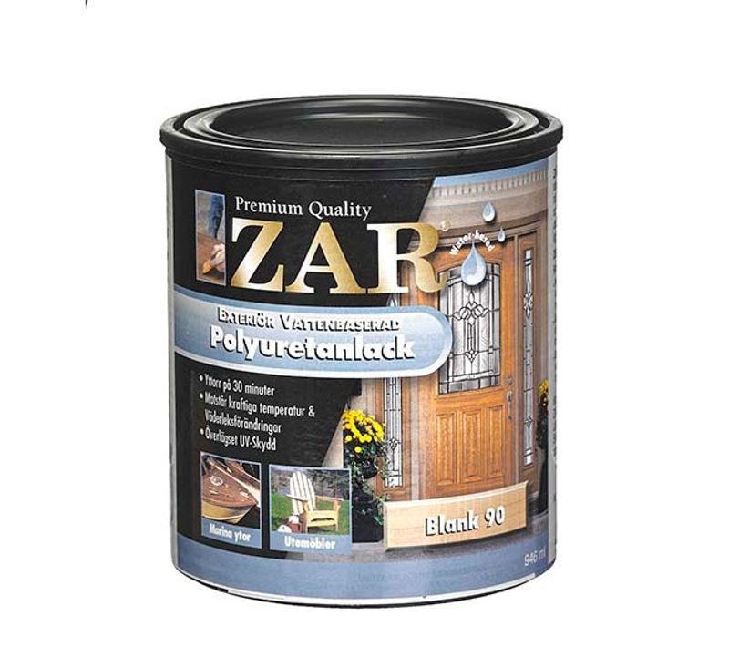 Polyuretanlack ZAR Exteriör Blank 90 946ml
