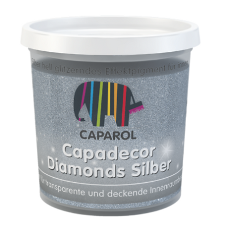 Glitterpigment Diamonds Silver / Guld Capadecor  Caparol 75G