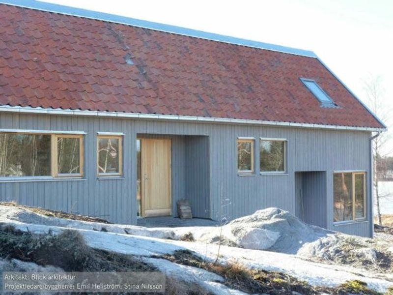 Falu Rödfärg Träfasad Grå