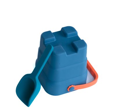 Silicone collapsible bucket Bluish