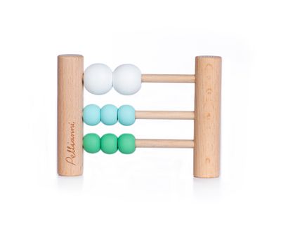 Wooden abacus aqua