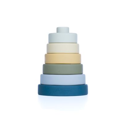 Silicone stacking toy Bluish