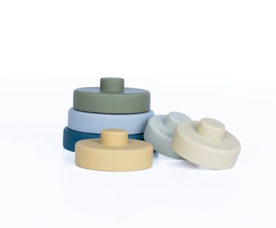 Silicone stacking toy Bluish