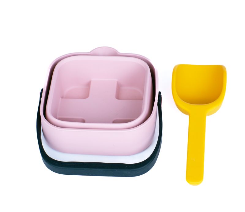 Silicone collapsible bucket Pinkish