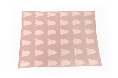 Knitted organic blanket pink