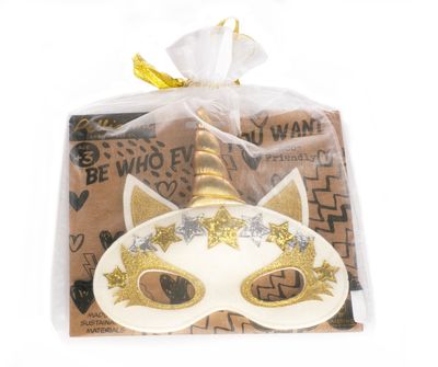 Face mask Unicorn gold