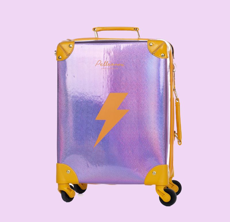 Suitcase Purple Lightning