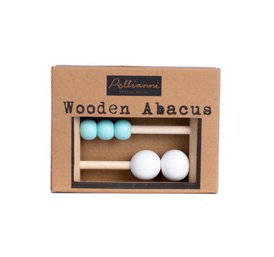 Wooden abacus aqua