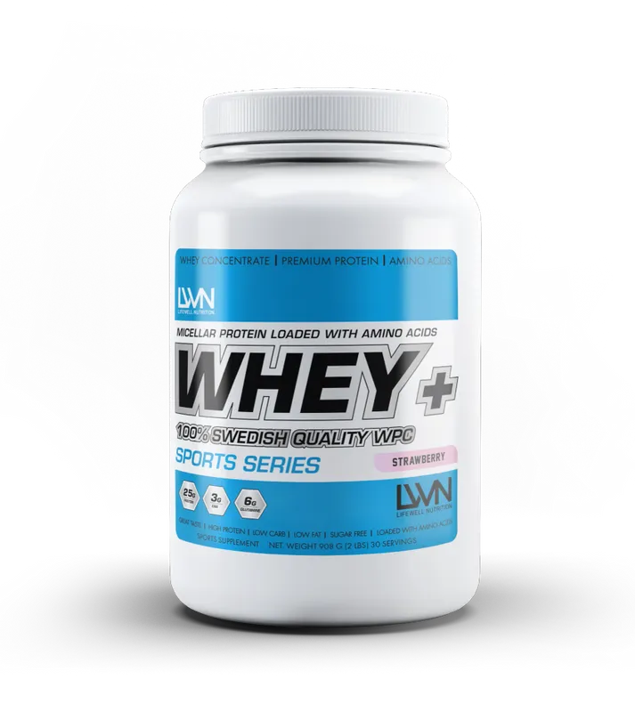 LWN WHEY+ jordgubb 908g