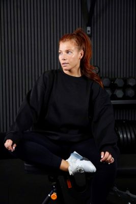 LWN BLACK WOMAN OVERSIZE SWEATSHIRT