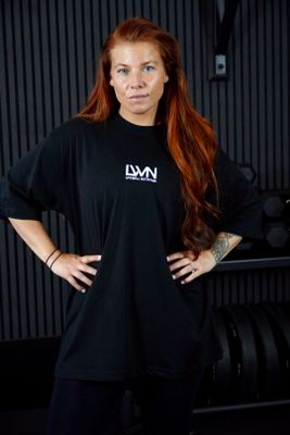 BLACK OVERSIZE T-SHIRT WHITE PRINT