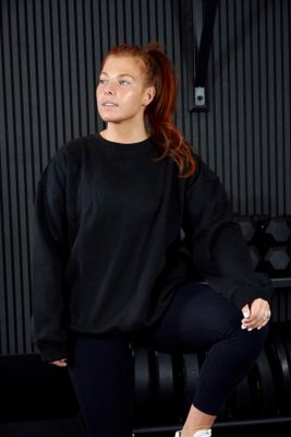 LWN BLACK WOMAN OVERSIZE SWEATSHIRT