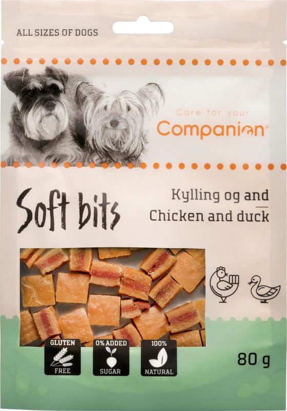 Companion Soft bits - chichen & duck 80g x18