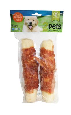 2pets Retrievertugg m kycklingfilé 20cm, 2-pack, ca 260-280g x10