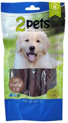 2pets Tuggrulle m lamm 17cm 3-pack, 140g x6