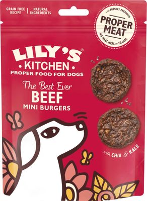 Lilys K. Dog The Best Ever Beef Mini Burgers 70g x8