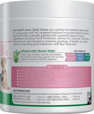 Vets Best Daily Chews - Junior