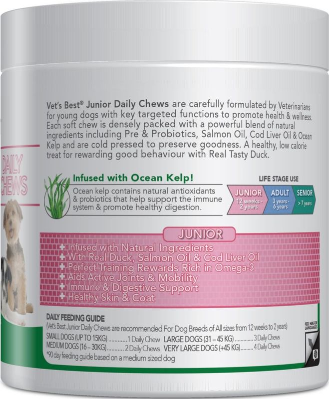 Vets Best Daily Chews - Junior