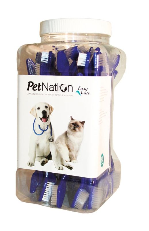 Tandborste PetNation, 2-sidig, 21 cm, expo