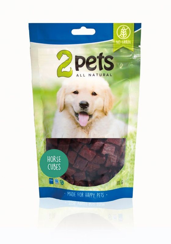 2pets Dogsnack Horse Cubes, 100 g x6