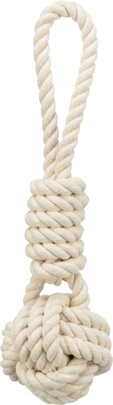 Playing rope with woven-in ball