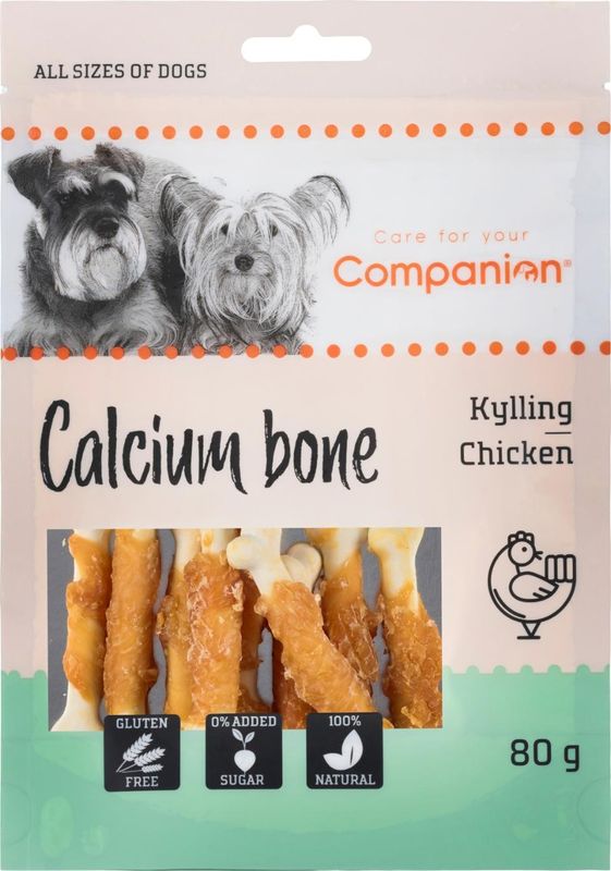 Companion Calcium Bone Kyckling 80g x18